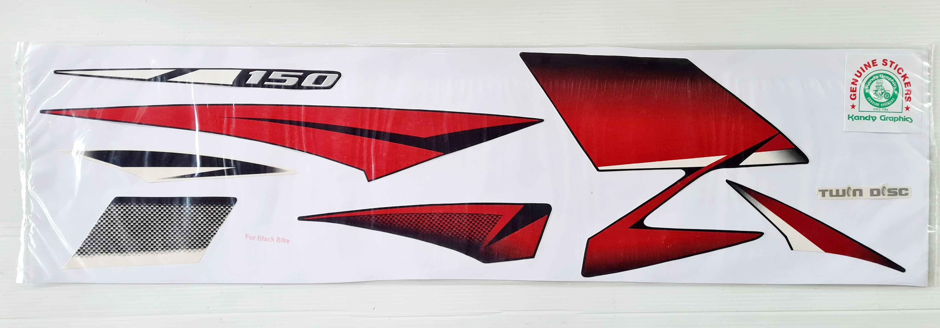 Bajaj Pulsar 150 Dual Disc Black Bike - Red Sticker — PULSAR sticker, Sri Lanka